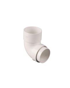 (C) BRETT MARTIN BR209A ROUND DOWNPIPE 112.5 DEGREE OFFSET BEND WHITE