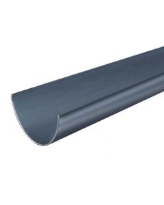 (C) HALF ROUND RAINWATER GUTTER 112MM X 4M ANTHRACITE GREY