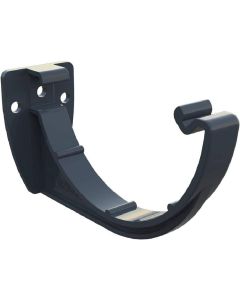 (C) HALF ROUND RAINWATER GUTTER SUPPORT BRACKET 112MM ANTHRACITE GREY