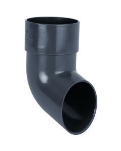 (C) ROUND RAINWATER 68MM DOWNPIPE SHOE ANTHRACITE GREY