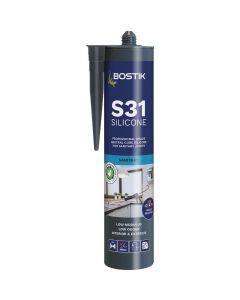 BOSTIK 30623018 PRO SEALANT S31 SANITARY SILICONE CLEAR 310ml