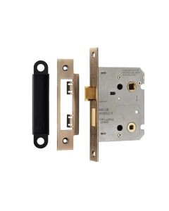 BAE5030AB/RP EASI-T BATHROOM LOCK 76MM RESIDENTIAL ANTIQUE BRASS