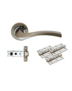 (C) UDP008SNCP/INTB SINES LEVER ON ROSE LATCH PACK DUAL FINISH