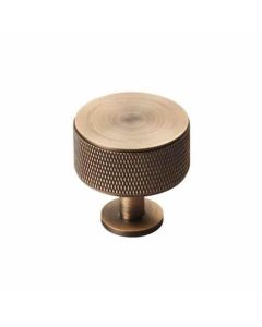 FTD703AB KNURLED CABINET RADIO KNOB ANTIQUE BRASS 35MM