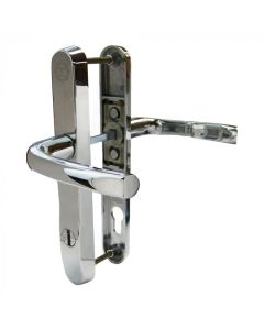 MILA BX050409 STANDARD SECURITY UPVC DOOR HANDLE PZ 211MM C/C CHROME