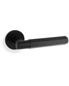 ALEXANDER & WILKS SPITFIRE HEX LEVER ON ROSE - MATT BLACK