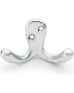 AW773SC VICTORIAN DOUBLE ROBE HOOK SATIN CHROME