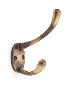 AW770AB VICTORIAN HAT AND COAT HOOK  ANTIQUE BRASS