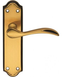 DL191FB MADRID LEVER LATCH ON BACK PLATE FLORENTINE BRONZE