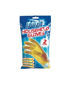 RUBBER HOUSEHOLD GLOVES [PK-2] MEDIUM