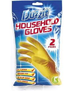 RUBBER HOUSEHOLD GLOVES [PK-2] LARGE