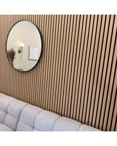 ACOUSTIC SLATT WALL PANEL LIGHT OAK 2400X600MM