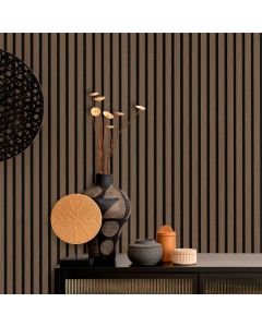 ACOUSTIC SLATT WALL PANEL WALNUT 2400X600MM WPKT12