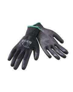 XMS22PUGLOVE SCAN BLACK PU GLOVES [PK-5]