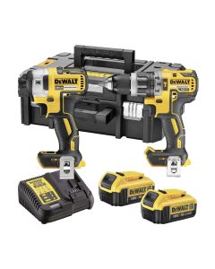 DCK266M2T-GB 18V XR Brushless Kit DCD796 Compact Hammer Drill + DCF887 Impact Driver - 2 x 4.0Ah