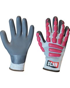 SCAN SCAGLOCIMM CUT D IMPACT/CUT GLOVE - NITRILE SIZE 8