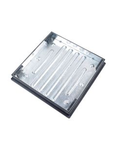 (C) CD791R GALV RECESSED COVER & FRAME FOR BLOCK PAVING 600 (L) X 600 (W) X 80 (D) INC KEYS - 10T