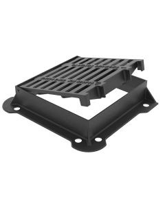(C) CD178KMD D400 D/IRON HINGED GULLEY GRATING & FRAME - CLEAR OPENING: 385 x 317 x 100