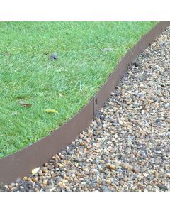 CORE EDGE FLEXIBLE BROWN STEEL LAWN EDGING 100mm x 1075mm