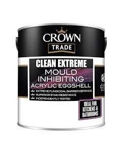 CROWN TRADE CLEAN EXTREME M.I. ACRYLIC EGGSHELL WHITE 2.5LTR