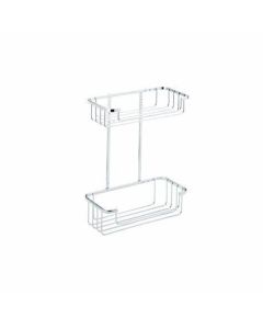 CROYDEX QM390541 S/S 2 TIER COSMETIC BASKET 315X250X125MM