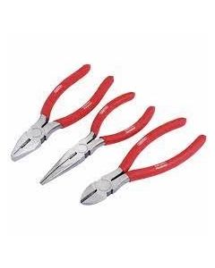 67924 DRAPER REDLINE PLIERS SET WITH PVC DIPPED HANDLES 160MM (3 PIECE)