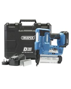 00646 DRAPER D20 NAILER/STAPLER C/W 1 x 2ah BATTERY & CHARGER