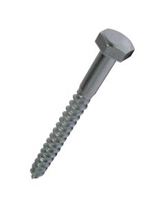 CS10180 FORGEFIX BZP STEEL COACH SCREW HEX HEAD BZ M10 X 180MM