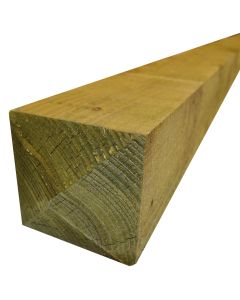 (C) GREEN PRESSURE TREATED FENCE POST (8FT) - 2400 x 100 x 100MM