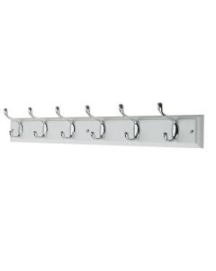 94502 ECLIPSE 6 CHROME PLATED  HOOK BOARD WHITE 680MM