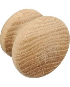 195.76.403 HAFELE SHAPED OAK UNFINISHED KNOB 44MM