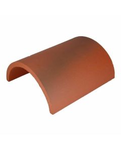 SANDTOFT 305MM HALF ROUND RIDGE TILE NATURAL RED