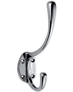 AA25SC VICTORIAN HAT & COAT HOOK SATIN CHROME