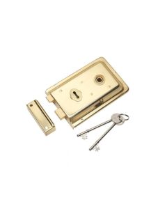 RSE8064PB/BP RIM LOCK 150 X 100MM POLISHED BRASS