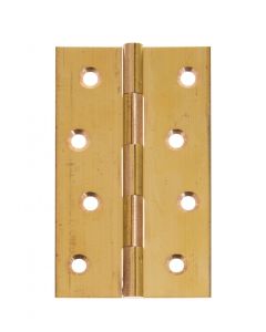 J14640 ECLIPSE SOLID DRAWN BRASS BUTT HINGE 102 X 60MM SELF COLOUR - [PR] PRE PACK