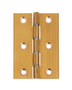 J14725 ECLIPSE DOUBLE STEEL WASHERED SOLID BRASS BUTT HINGE 76 X 51MM - [PR] PRE PACK