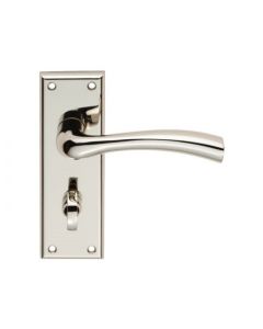 SZR053PN/RP CINQUANTA LEVER BATHROOM ON BACKPLATE - POLISHED NICKEL