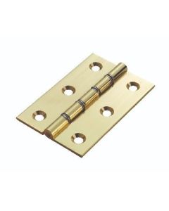 (C) HDSW1/BP CARLISLE BRASS DOUBLE STEEL WASHERED HINGE  76 X 50 X 2MM  BRASS [PK-2]