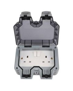 JF553 2 GANG 13AMP IP66 OUTDOOR SWITCHED SOCKET