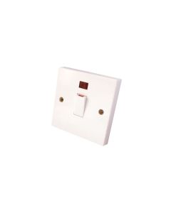 PPJ076HT ASTA 20AMP DOUBLE POLE SWITCH WITH NEON WHITE