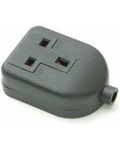 PPJ013BK 13AMP 1 GANG TRAILING SOCKET BLACK RUBBER