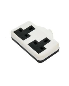 PPJ014A 13AMP 2 GANG TRAILING SOCKET WHITE