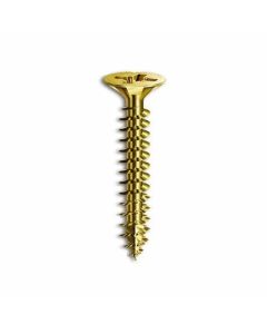 SPAX FLAT CSK POZI SCREWS YELLOW 3.5 X 20MM [PK X 25]