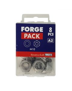 FPNUT8SS FORGEPACK STAINLESS STEEL NUTS & WASHERS 8MM [PK X 12]