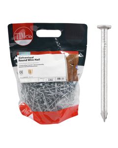 (C) TIMCO GRW100LB GALV. PLAIN ROUND HEAD NAILS 100MM X 4.5 2.5KG