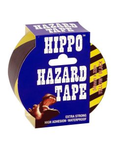 TEMBE H18406 HIPPO 50MM HAZARD TAPE YELLOW/BLACK 33MTR ROLL