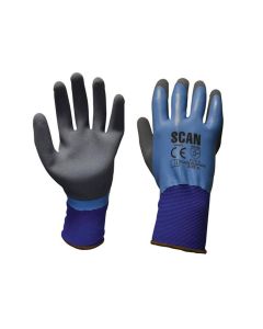 SCAN SCAGLOLATWPX WATERPROOF GLOVE WITH LATEX PALM  XL