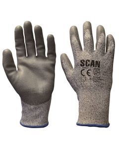 *CLEARANCE* SCAN SCAGLOCUT5XL GREY PU COATED CUT 5 GLOVE XL