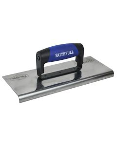 FAI/FULL PRESTIGE STAINLESS STEEL CURVED EDG"G TROWEL 6 X 3"