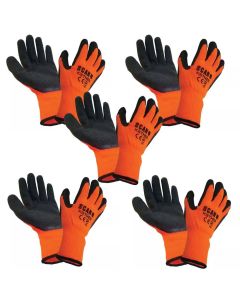 SCAN SCAGLOKSTH5X ORANGE/BLACK THERMAL GLOVES [PK X 5]